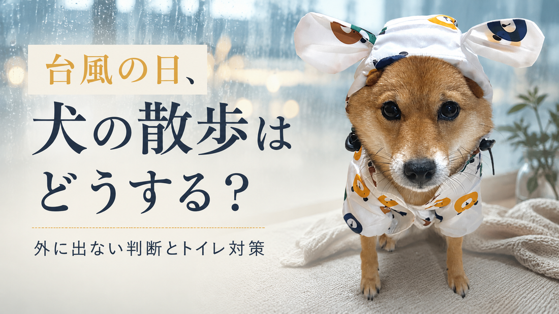 台風の日、犬の散歩はどうする？行かない判断基準・室内トイレ・運動不足対策
