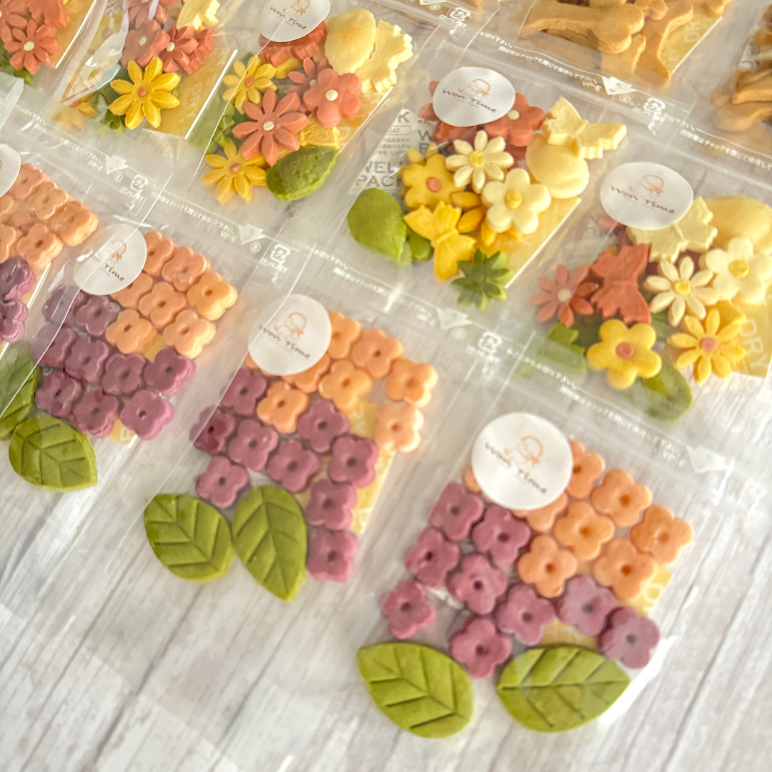 期間限定 紫芋と米粉の紫陽花クッキー入り クッキー3種大袋セット15袋入り（送料無料）　