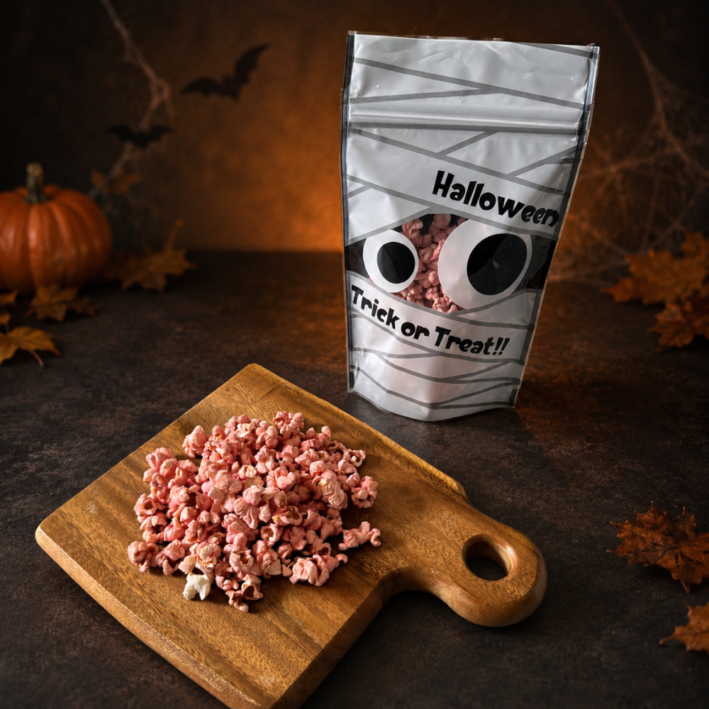 【ハロウィン限定・送料無料】ポップコーン4種＆米粉のハロウィンクッキー4袋セット