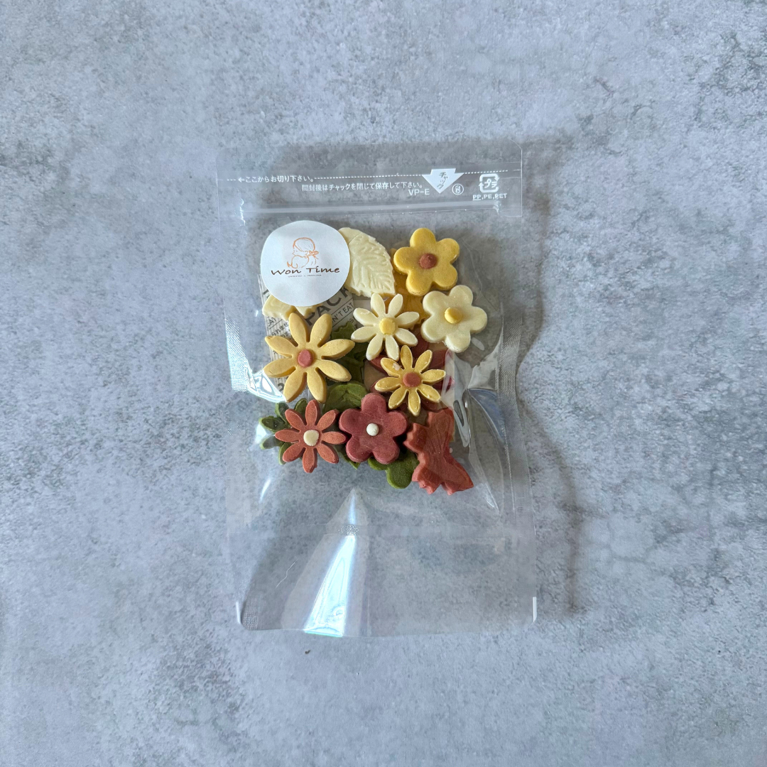 米粉とさつまいもの花びらクッキー　2袋セット　犬の無添加おやつ　