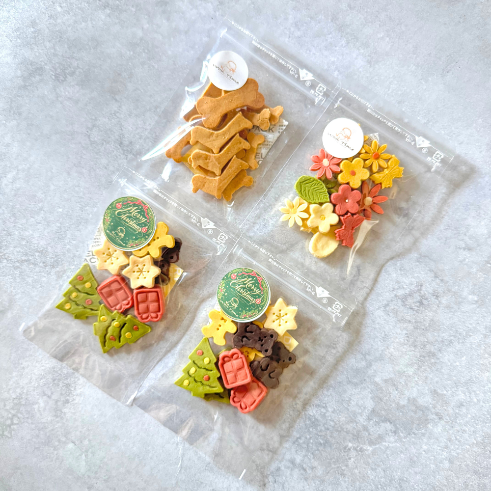 季節限定　米粉のクリスマスクッキー2袋&選べる人気のクッキー2袋セット　