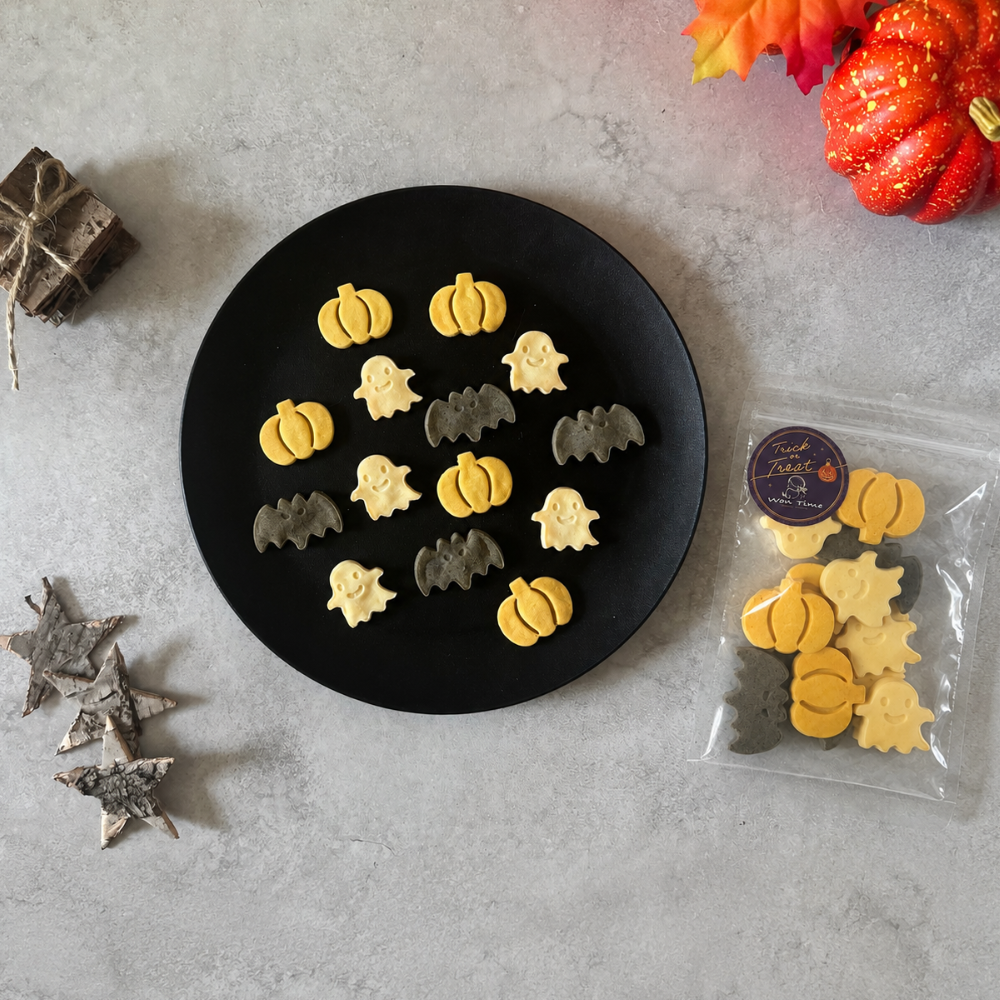 【ハロウィン限定・送料無料】米粉のハロウィンクッキー 大袋セット 12袋入り｜無添加・米粉の犬用おやつ