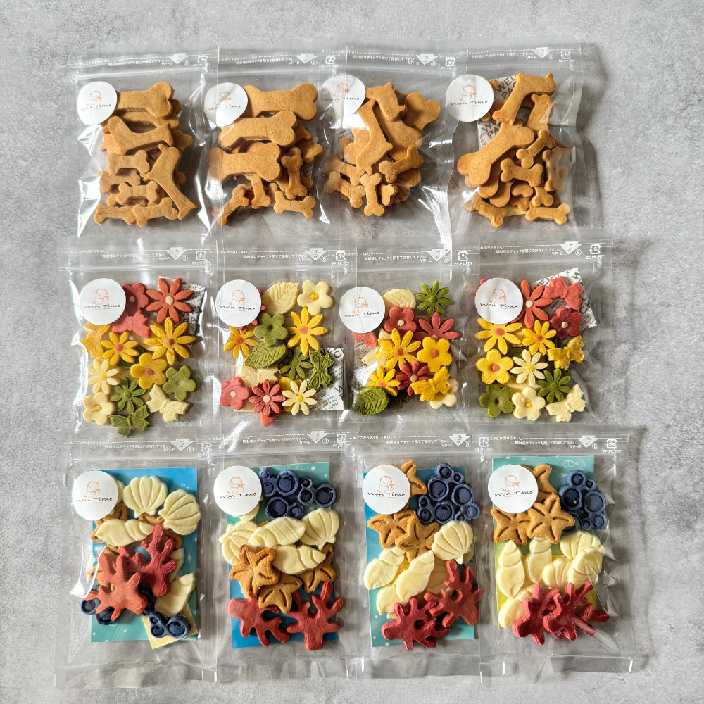 【期間限定・送料無料】 海のアソートクッキー入り 人気クッキー3種セット12袋入り　無添加　犬のおやつ