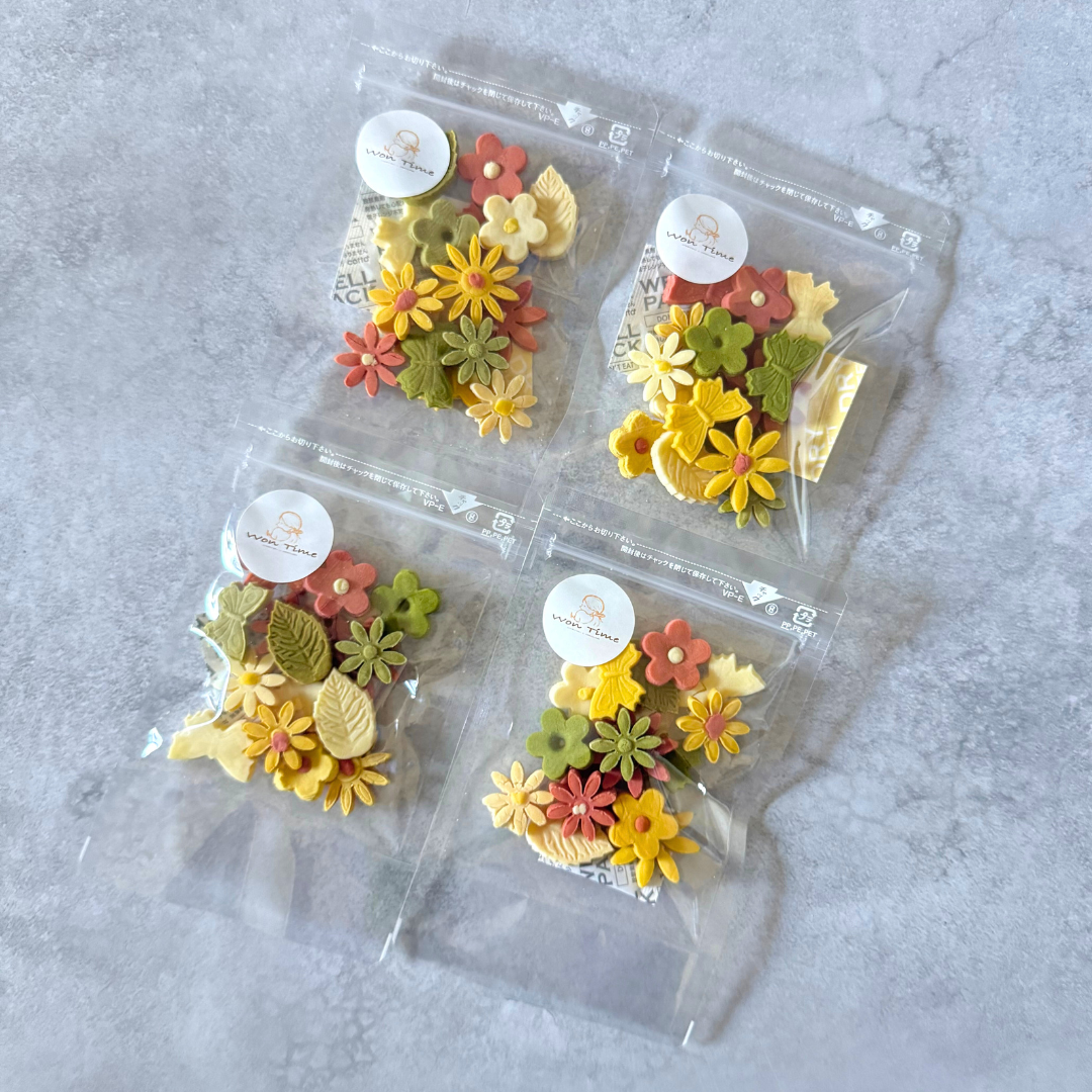 米粉とさつまいもの花びらクッキー　4袋セット　犬の無添加おやつ　