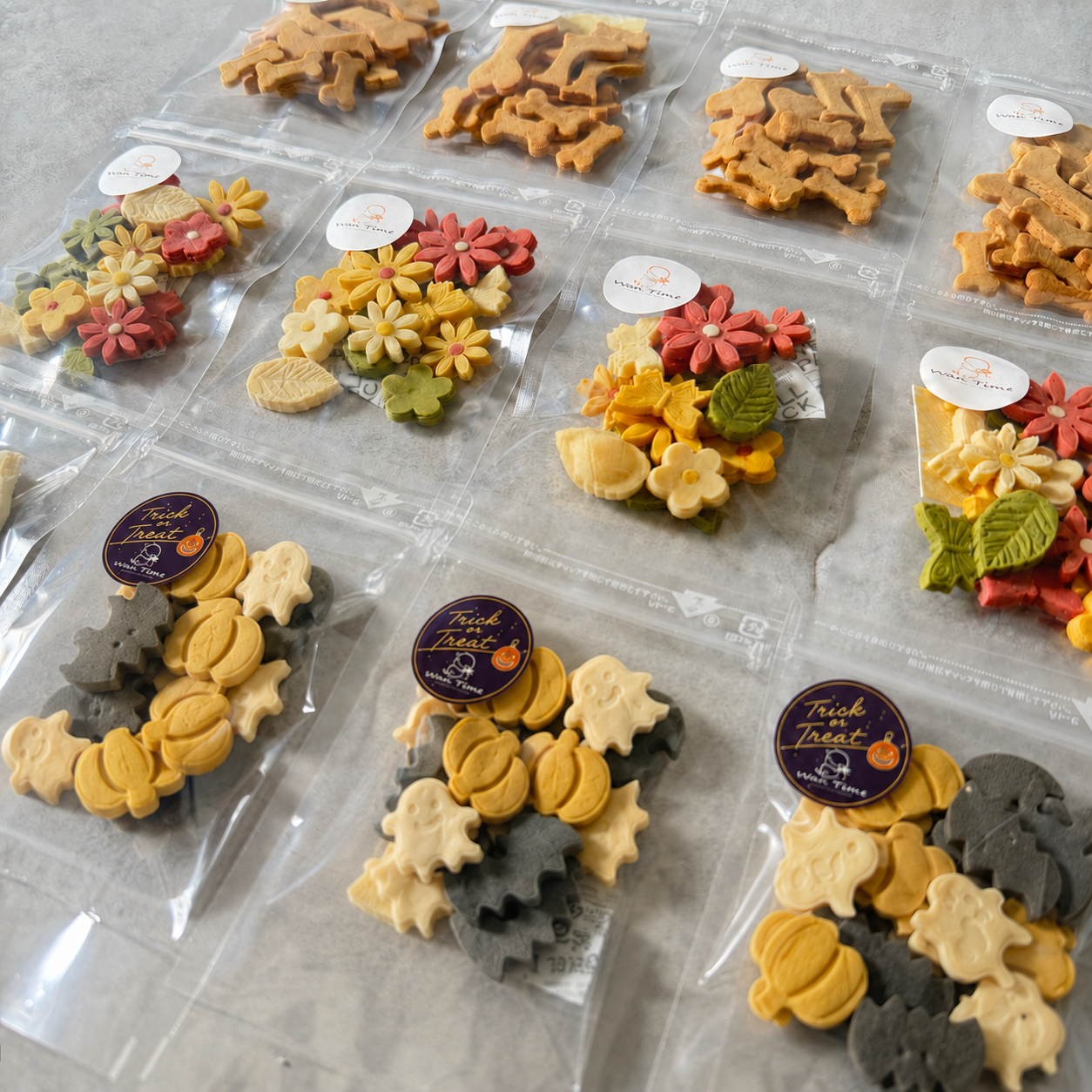 【期間限定・送料無料】 ハロウィンクッキー入り 人気クッキー3種セット12袋入り　無添加　犬のおやつ